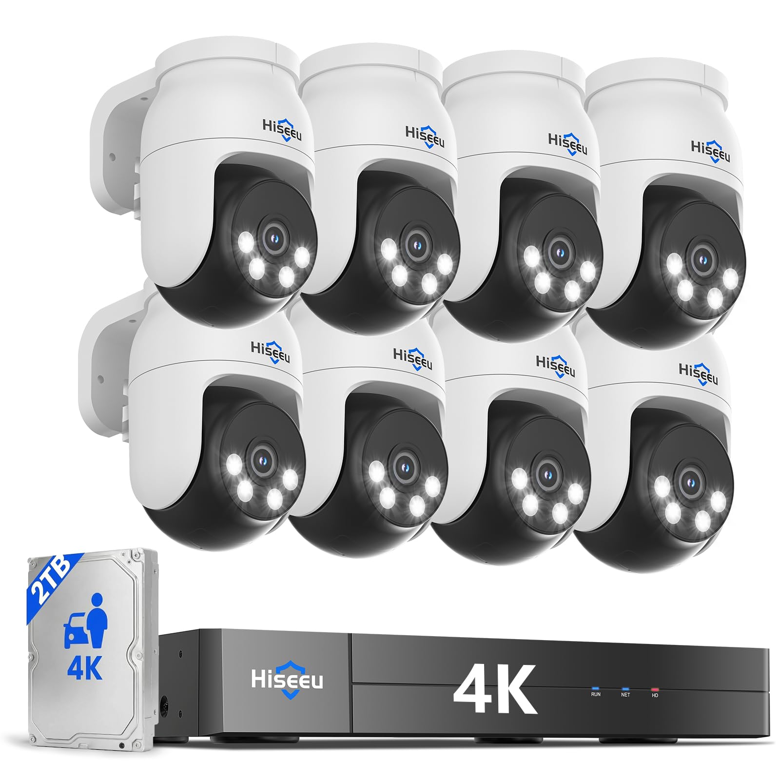 Amazon.com: Hiseeu 4K PTZ Wired Security Camera System with 8 x